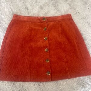 JustFab Vibrant Orange Skirt